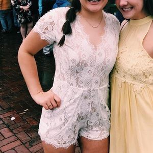 White Lace Romper